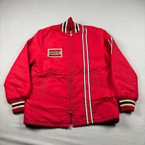 Vintage Avon Sportswear Uniroyal Racing Jacket Red Quilted Mens Motorcross